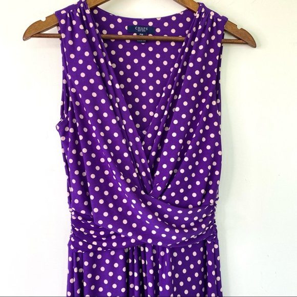 Chaps Dresses & Skirts - Chaps Ralph Lauren faux wrap midi dress, sleeveless, petite size